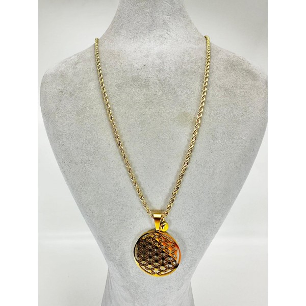 Gold Yuvarlak Desenli Kolye Gold Yuvarlak Desenli Kolye